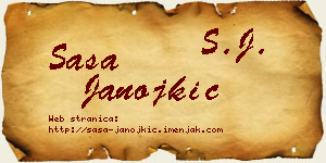 Saša Janojkić vizit kartica